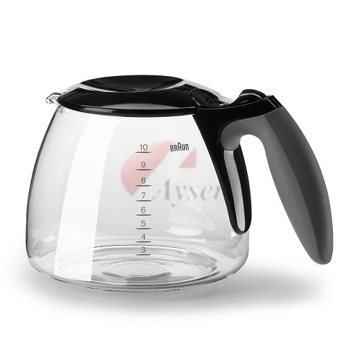 Braun KFK500 Seri Kahve Makinesi Cam Pot, Siyah