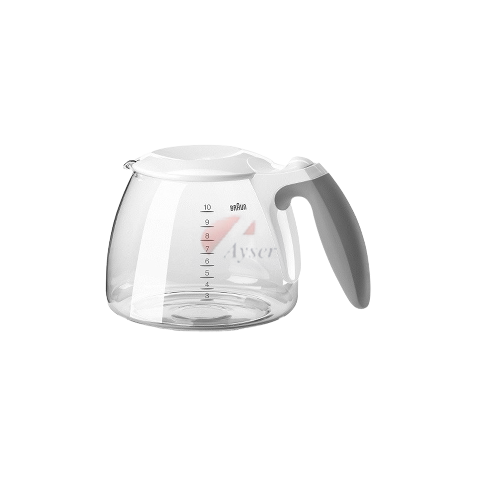 Braun KFK 500 Seri Kahve Makinesi Cam Pot, Beyaz