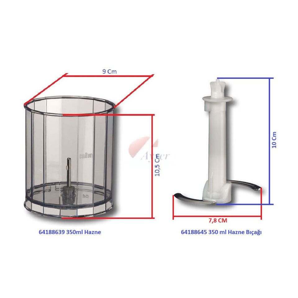 Braun MQ1 Doğrayıcı 350ml Hazne Bıçağı