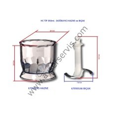 Braun MQ3, MQ5, MQ7 Çalışma Kabı HC, 350ml.