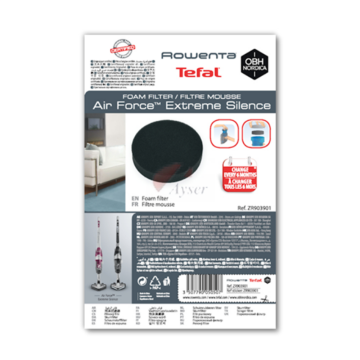 Rowenta Airforce Extreme Dik Süpürge Sünger Filtre ZR903901