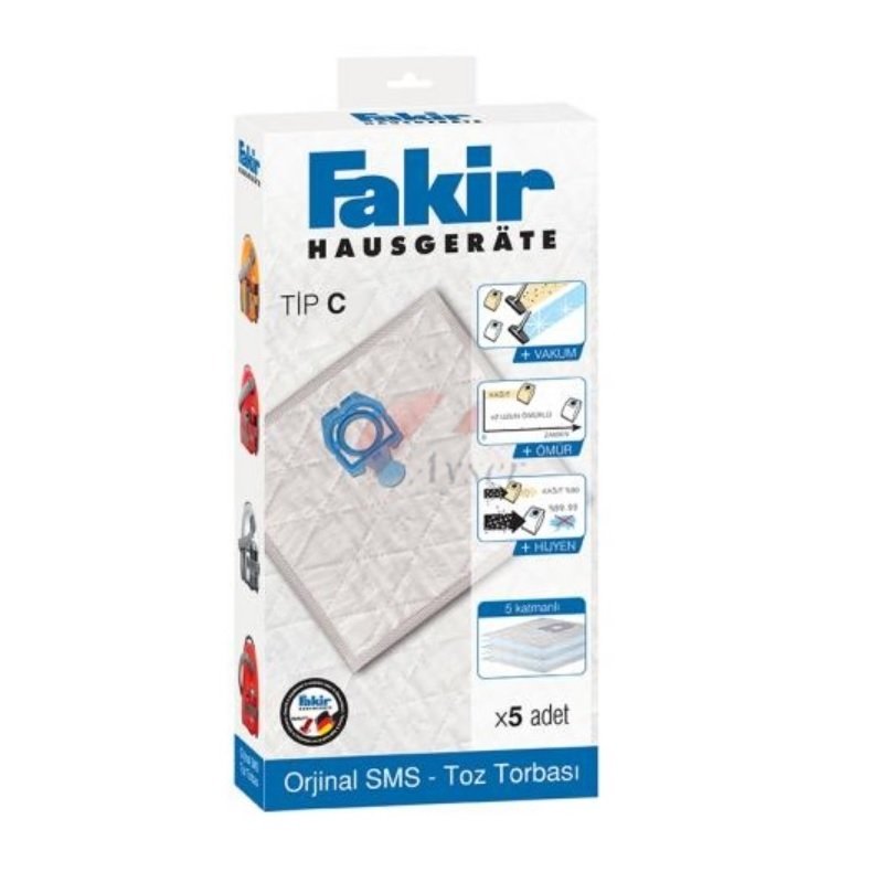 Fakir Pretige 1800, Prestige 1900, Prestige 2000, Prestige 2100, Prestige Öko Pover 2200 Tip C Sms Toz Torbası