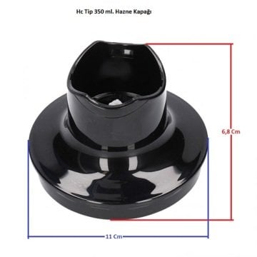 Braun MQ7 Seri, MQ5 Seri El Blenderleri Hc Tip Hazne Kapağı, 350ml, Siyah